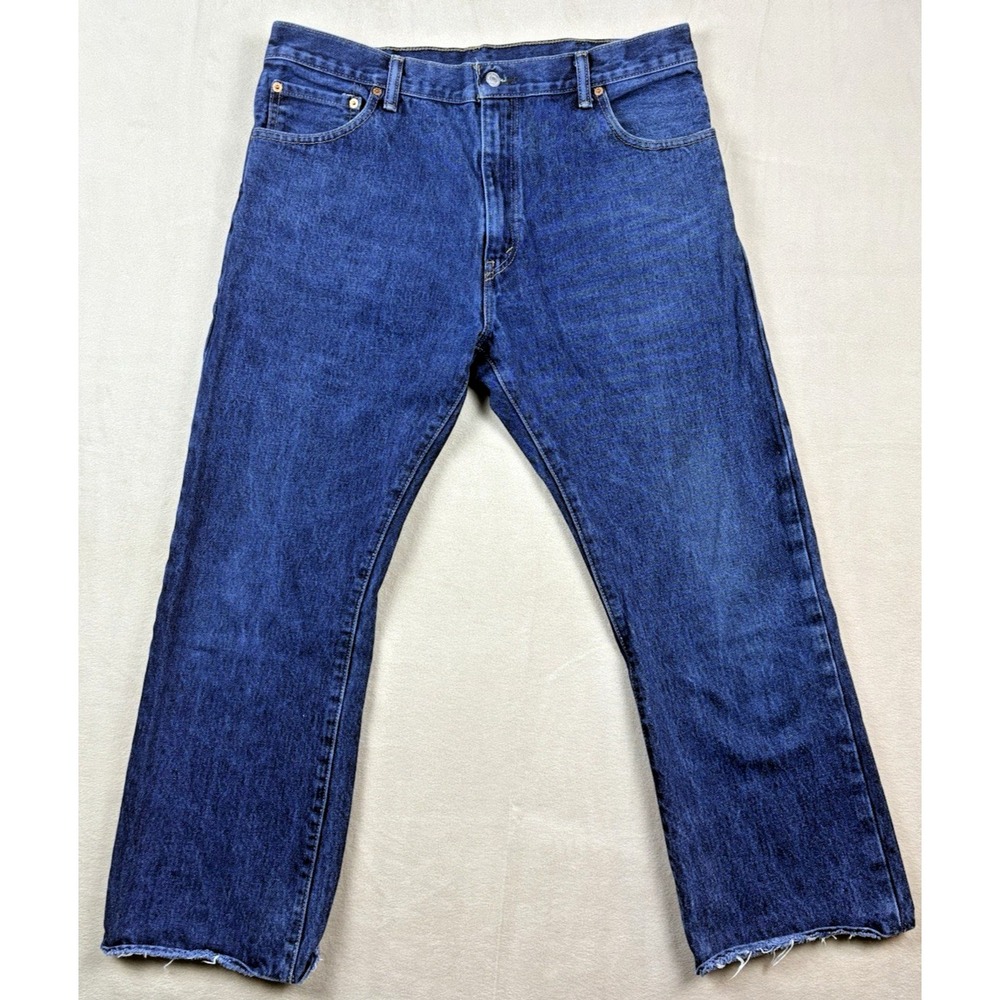 Levis 517 Mens Jeans 36x27 Bootcut Dark Wash Heavyweight Cotton Denim Pants